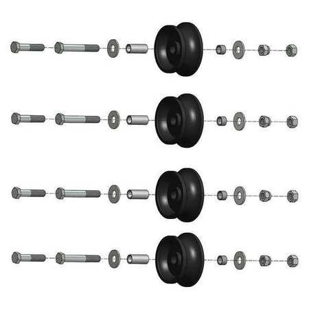 COTTERMAN SU0067 NYLON WHEEL KIT 3 IN. PK4