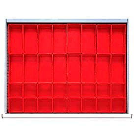 LISTA SDR032-75 ST DRAWER LAYOUT, 32 PLASTIC BOXES 2" H