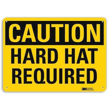 LYLE U4-1359-RA_14X10 SAFETY SIGN HARD HAT REQUIRED 10IN.H