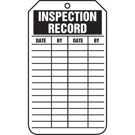 ACCUFORM SIGNS TRS307CTP ACCUFORM TRS307CTP INSPECTION RECORD TAG