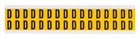BRADY SPC ABSORBENTS 1520-D LETTER LABEL D 3/4IN.HX9/16IN.W VINYL