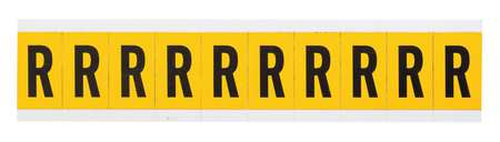 BRADY SPC ABSORBENTS 1530-R LETTER LABEL,R,1-1/2IN.HX7/8IN.W