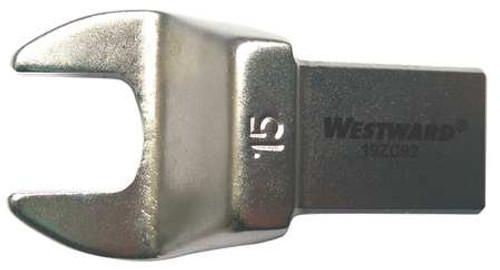 WESTWARD 19ZC92 TORQUE WRENCH HEAD OPEN END 15MM WESTWARD 19ZC92 TORQUE WRENCH HEAD OPEN END 15MM