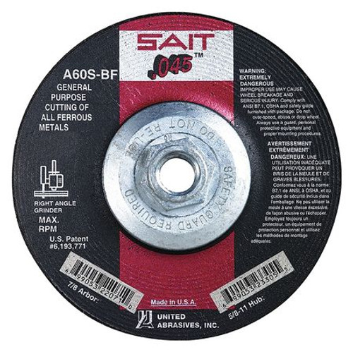 UNITED ABRASIVES-SAIT 23305 ABRASIVE CUT-OFF WHEEL ALUMINUM OXIDE UNITED ABRASIVES-SAIT 23305 ABRASIVE CUT-OFF WHEEL ALUMINUM OXIDE