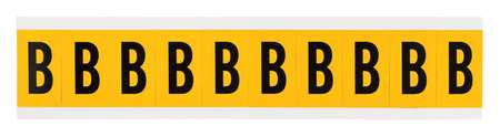 BRADY SPC ABSORBENTS 1530-B LETTER LABEL,B,1-1/2IN.HX7/8IN.W