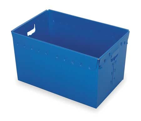 DIVERSI-PLAST 39820 D5776 NESTABLE TOTE 23 IN L BLUE PK3