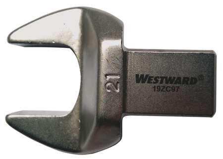 WESTWARD 19ZC97 TORQUE WRENCH HEAD OPEN END 21MM