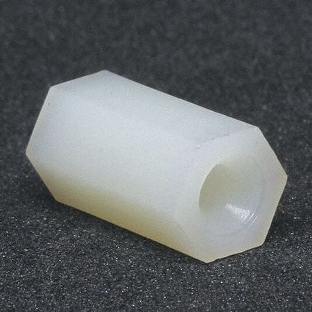 GRAINGER GLOBAL SOURCING 35HSP015 SPACER HEX NYLON 1/4 HEX 1 L PK10
