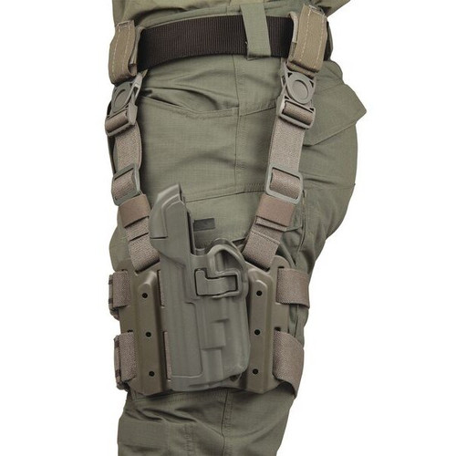 BLACKHAWK 430704FG-R SERPA TACTICAL LEVEL 3 HOLSTER