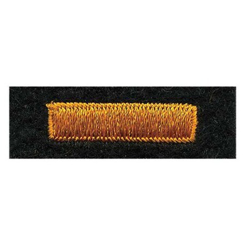 HEROS PRIDE 5395 EMBRDRD PATCH BAR DRK GOLD ON BLCK FELT