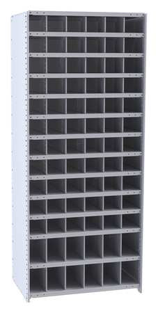 HALLOWELL 5529-12HG 78 BIN CLOSED INDUSTRIAL BIN SHELVING