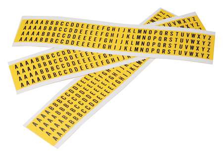 BRADY SPC ABSORBENTS 3400-# KIT NUMBER LABEL 0 THRU 9 BLK ON YLLW 3/8INH