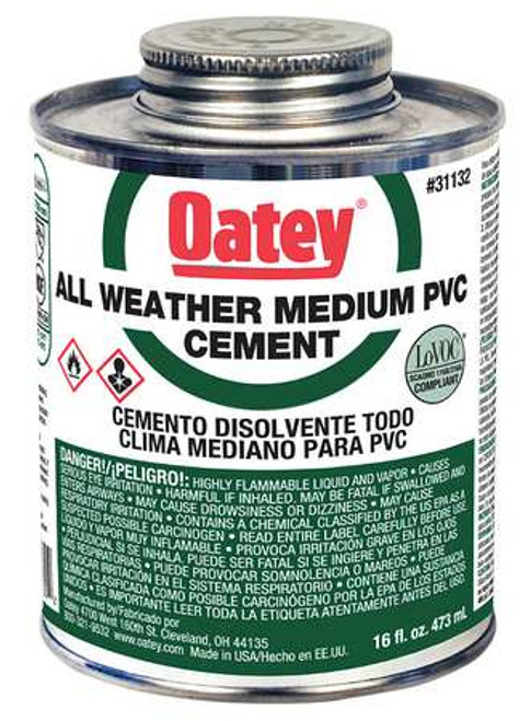 OATEY 31132-29FJ03 CEMENT LOW VOC 16 OZ. CLEAR