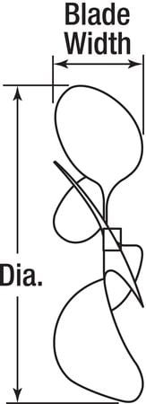 DAYTON 2PYR5 PROPELLER DIA 10 IN 30 DEG PITCH