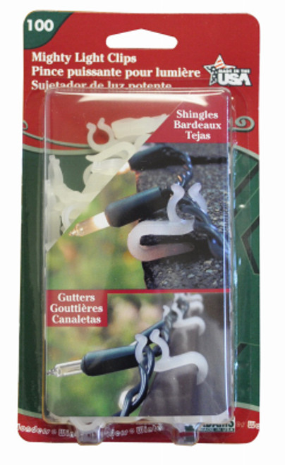 ADAMS MFG CORP. 5150-99-1040 CHRISTMAS MIGHT LIGHT CLIPS, 100-CT.