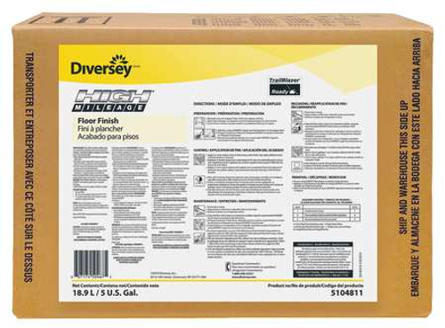DIVERSEY 5104811 FLOOR FINISH 5 GAL. 30 TO 45 MIN. DIVERSEY 5104811 FLOOR FINISH 5 GAL. 30 TO 45 MIN.