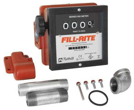 FILL-RITE 901CMK4200 PUMP FLOW METER,1 IN.FNPT,6-40 GPM 08515