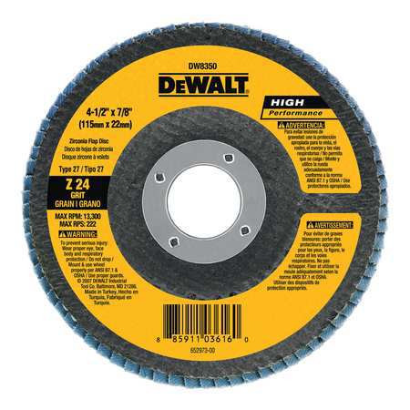 DEWALT TOOLS DW8357 4-1/2 X 5/8-11 60G T27 HP FLAP