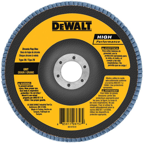 DEWALT TOOLS DW8381H 6 X 5/8-11 60G T29 HP FLAP