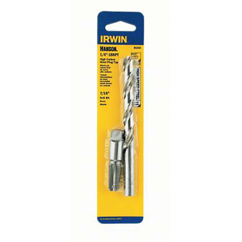 IRWIN 80260 TAP + DRILL BIT 1/4-18 NPT + 7/16