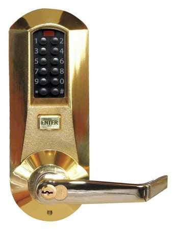 E-PLEX E5031BWL60541 ELECTRONIC LOCK BRIGHT BRASS 12 BUTTON