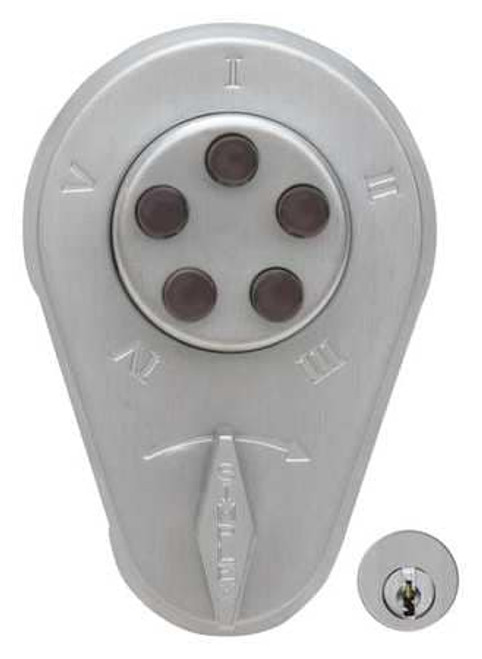 SIMPLEX 9060000-26D41 PUSHBUTTON DEADBOLT SATIN CHROME