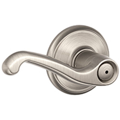 SCHLAGE F40VFLA619 FLAIR PRIVACY LEVER STN NICKEL