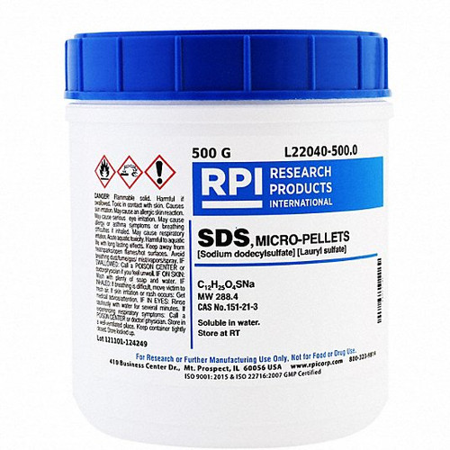 RPI L22040-500.0 SDS MICRO-PELLETS 500G