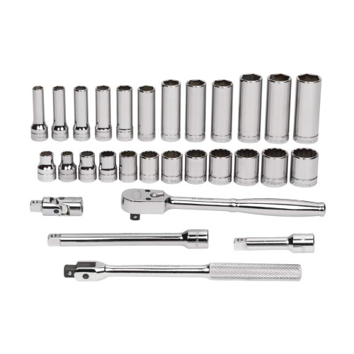 WILLIAMS MSB-29HF 3/8 DR SKT/TOOL SET,6-PT,29-PC          