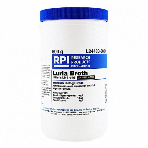 RPI L24400-500.0 LURIA BROTH GRANULATED (MILLERS LB) 500G