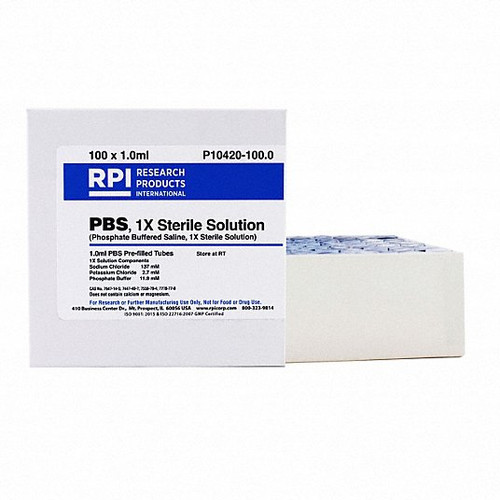 RPI P10420-100.0 PBS 1X SOLUTION 100 PRE-FILLED TUBES