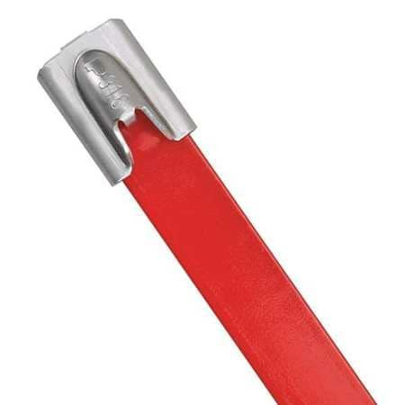 PANDUIT CORPORATION MLTFC4H-LP316RD CABLE TIE,14.3 IN,RED,PK50