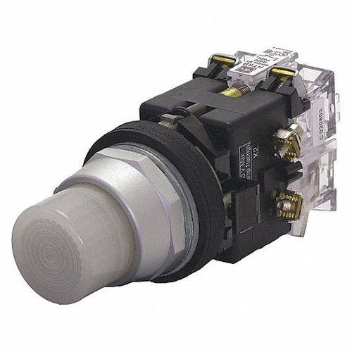 EATON HT8GBWAF7-33HP55 ILLUM PUSH BUTTON 30MM 1NO WHITE 120VAC