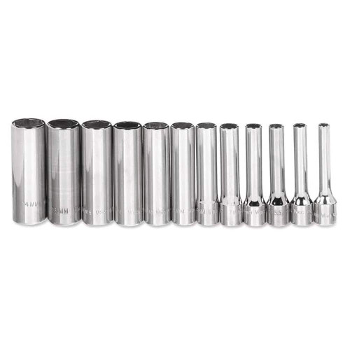 WILLIAMS MSMD-12HRC 1/4 DR DEEP SKT SET, 6-PT, 12-          