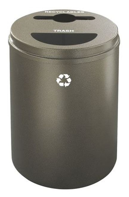 GLARO INC. MT-2032BV-BV-R/T STNARY RCYCLING CNTAINER 2 OPNINGS BROWN