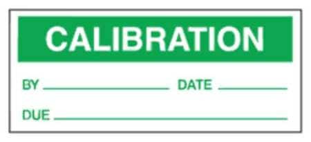 ACCUFORM SIGNS LPC422 CALIBRATION LABEL 1-1/2INW X 5/8INH PK5