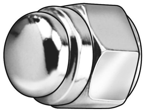 GRAINGER GLOBAL SOURCING MPB1475 CAP NUT 5/8-11 GR 2 STEEL CHROME PK5
