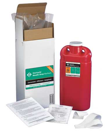 STERICYCLE 3G1V4 SHARPS MAILBACK SYSTEM 3 GAL. SCREW LID