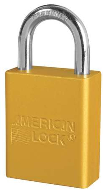 AMERICAN LOCK A1105KAS12YLW LOCKOUT PADLOCK KA YELLOW 1/4IN. PK12