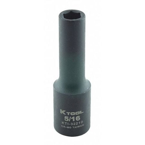 KTI KTI-32210 IMPACT SOCKET SAE 5/16IN. 2-1/2IN.L HEX