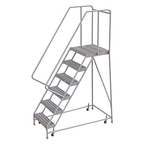 TRI-ARC WLAR106164-D4 ROLLING LADDER 6 STEP ALUMINUM RIBBED