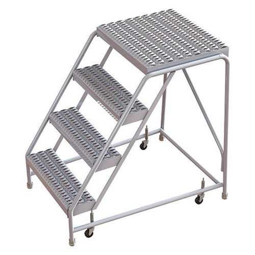 TRI-ARC WLAR004245-D4 ALUMINUM ROLLING LADDER: 4 STEP