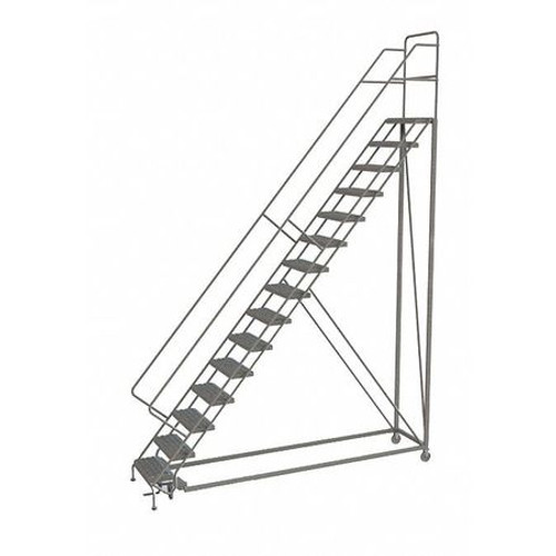 TRI-ARC KDEC115242 ROLLING LADDER 15 STEP STEEL SERRATED