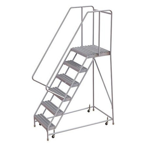 TRI-ARC WLAR106165-D4 ROLLING LADDER 6 STEP ALUMINUM SERRATED