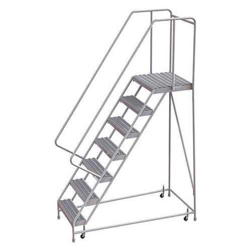 TRI-ARC WLAR107165-D4 ROLLING LADDER 7 STEP ALUMINUM SERRATED