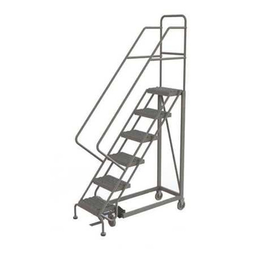 TRI-ARC KDEC106162 ROLLING LADDER 6 STEP STEEL SERRATED