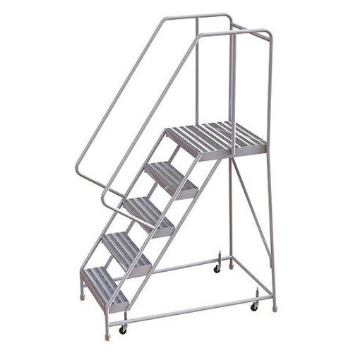 TRI-ARC WLAR105164-D4 ROLLING LADDER 5 STEP ALUMINUM RIBBED