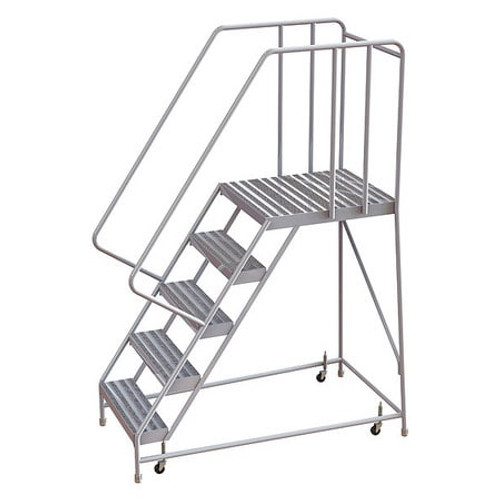 TRI-ARC WLAR105164-D5 ROLLING LADDER 5 STEP ALUMINUM RIBBED