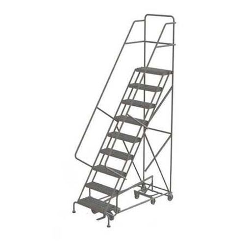 TRI-ARC KDAD109242 ROLLING LADDER 9 STEP STEEL SERRATED