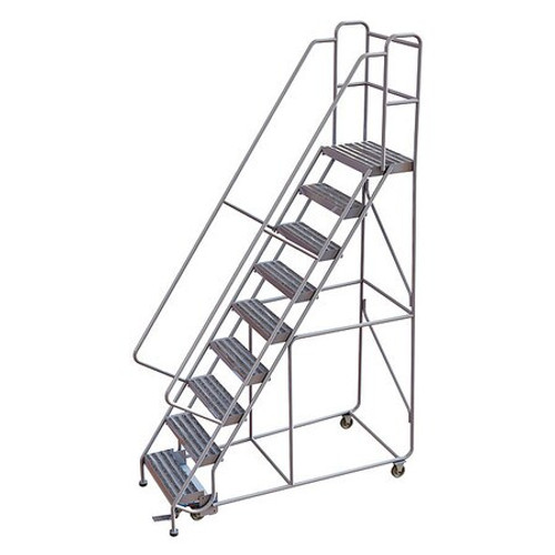 TRI-ARC WLAR109244 ROLLING LADDER 9 STEP ALUMINUM RIBBED